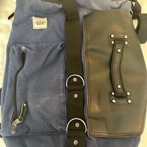 Blue and Black Men's Backpack